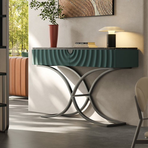 轻奢天然大理石入户玄关柜