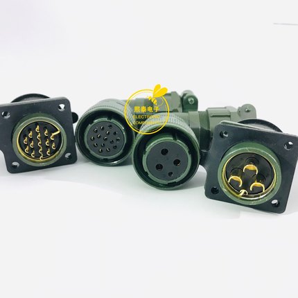 广数华大伺服电机编码器接头防水航空插头YD28K-4TS 15TS 4芯15芯