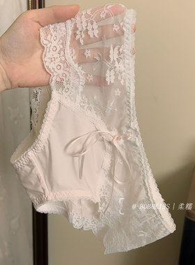 『娇纱萌恋』性感蕾丝内裤女生2026新款无痕中腰网纱透气三角裤头