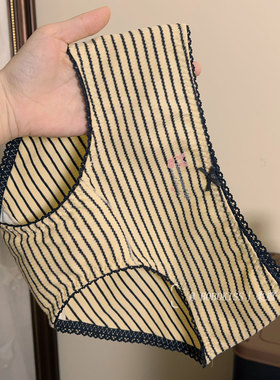 『星云幻梦』甜美条纹内裤女生纯棉全棉裆2026新款纯欲中腰三角裤