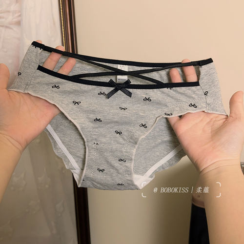 镂空性感女士内裤纯棉中腰夏薄款