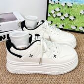 子女透气奶fufu小白鞋 开学季 学生 2025新款 厚底休闲鞋 百搭板鞋 秋季