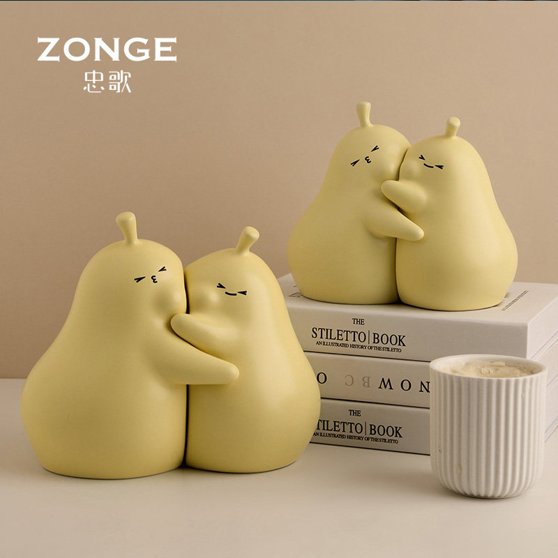 可爱书柜大号抱抱梨摆件家居饰品创意酒柜书档儿童房礼物奶油风,家居饰品,装饰摆件,淘宝优惠券,粉丝福利购,淘宝优惠卷