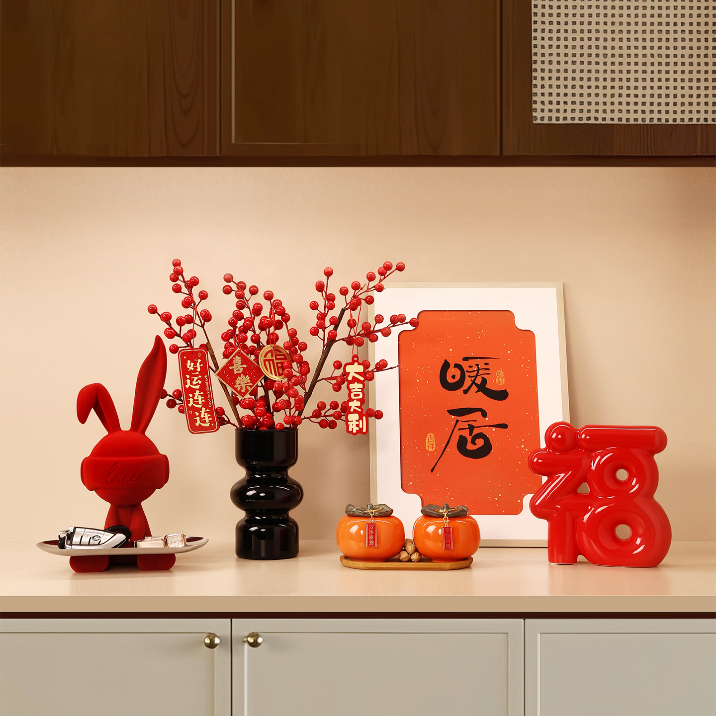 2026新款喜庆客厅入户玄关摆件
