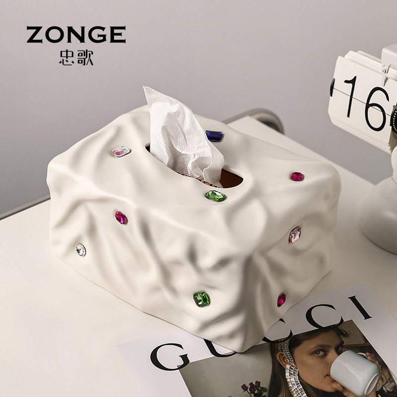 陶瓷纸巾盒摆件家用客厅创意高级感轻奢抽纸盒家居茶几餐桌装饰品,家居饰品,装饰纸巾盒,淘宝优惠券,粉丝福利购,淘宝优惠卷