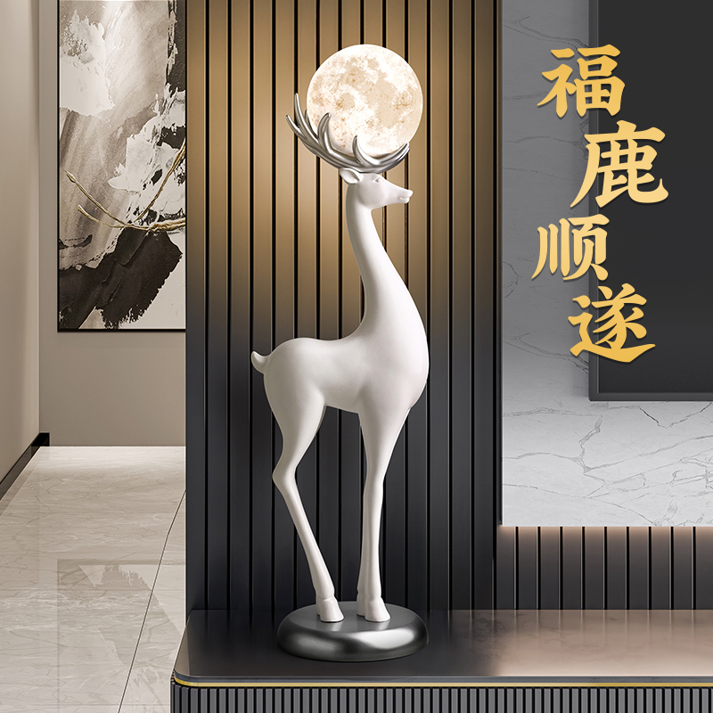 客厅电视柜旁边落地摆件旺宅沙发旁玄关创意大型高档乔迁新居礼物