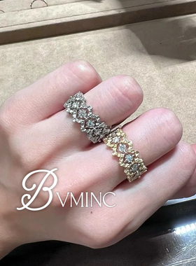 bvminc 歌剧院蕾丝花边镂空排钻戒指