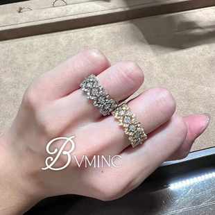 bvminc 歌剧院蕾丝花边镂空排钻戒指