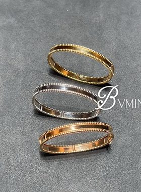 bvminc 珠边草书手镯 S925银