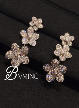 bvminc GF三花繁花耳钉 唐嫣同款 S925银