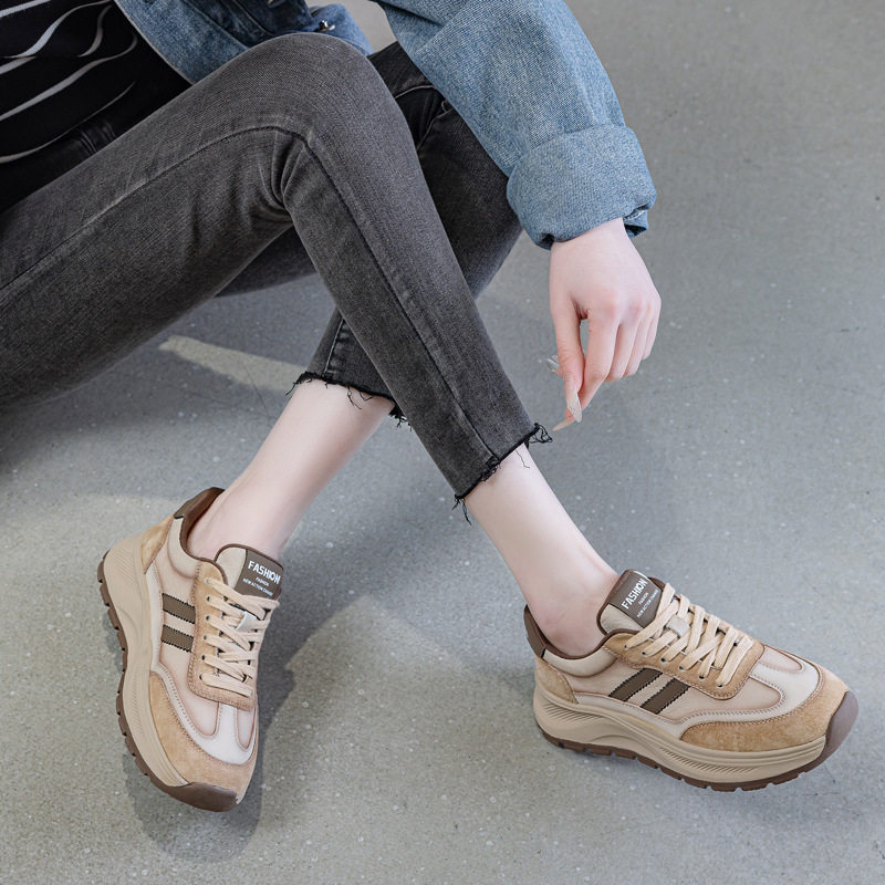 阿甘鞋女2026春季新款厚底单鞋真皮软底软面女士休闲鞋百搭妈妈鞋,女鞋,时尚休闲鞋,淘宝优惠券,粉丝福利购,淘宝优惠卷