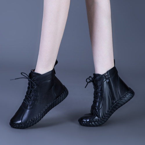 真皮短靴女款靴子2025新款真皮