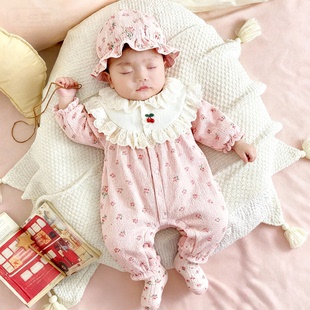 3个月女宝宝满月洋气可爱女宝百日公主风出月百天照百岁宴a类衣服