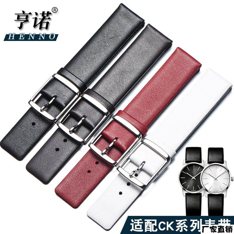 适配品质真皮表带男女适配CKK2G211K2G231K2Y211K2Y231手表链针扣