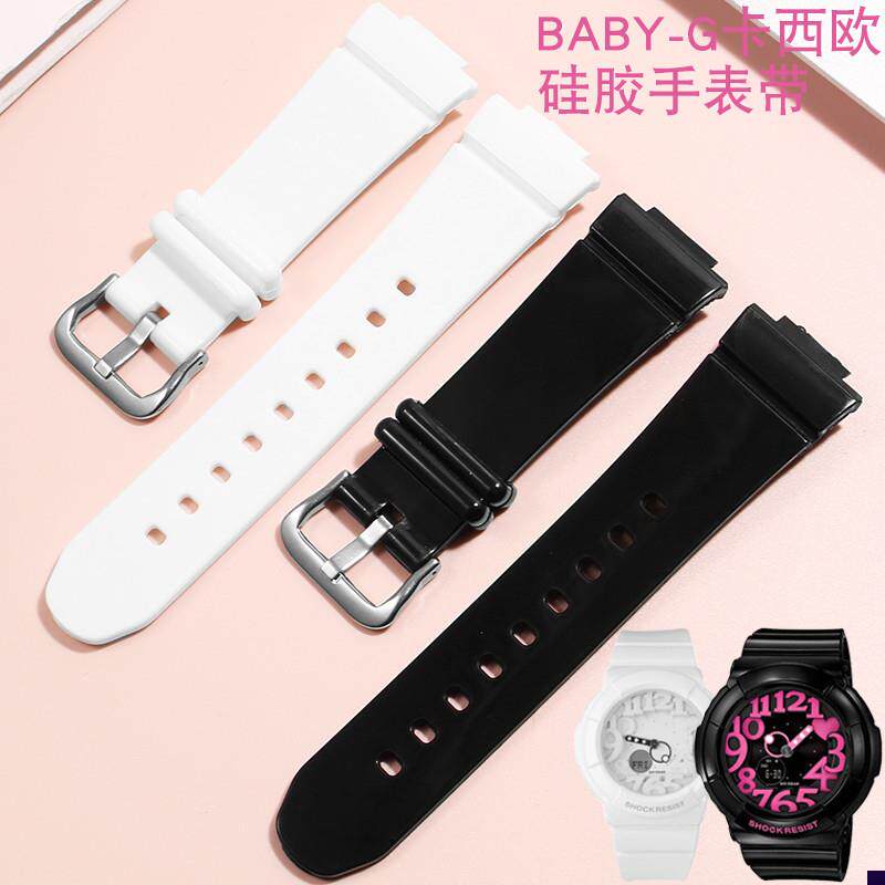适配卡西欧BABY-G卡西欧BGA-131/132/160/16S1霓虹女款硅胶手表带