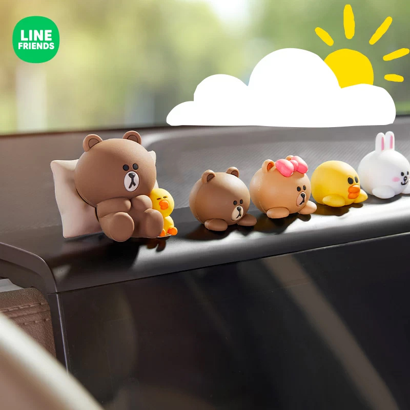 布朗熊车内饰品摆件治愈系卡通可爱车载解压玩偶创意装饰汽车好物