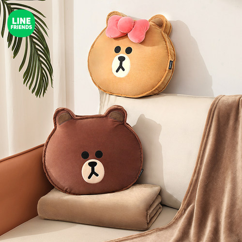 潮九玩五午睡抱枕被多功能车内