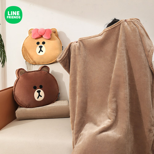 潮九玩五多功能车内午睡抱枕被