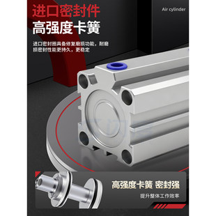 80X10X15X30 SDA薄型气缸小型气动大推力20