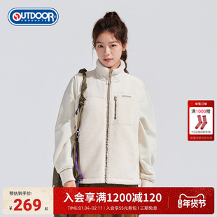outdoor products2025秋冬新款抓绒背心女户外休闲摇粒绒上衣夹克