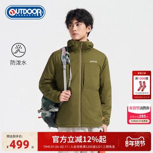 outdoorproducts2025秋冬新款梭织加绒外套男户外防泼水通勤上衣