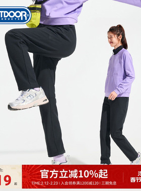 outdoorproducts秋冬新款梭织加绒软壳长裤金丝绒女防泼水