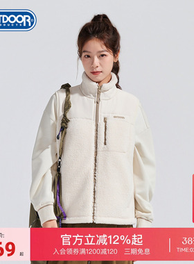 outdoor products新款抓绒背心女户外休闲摇粒绒上衣夹克
