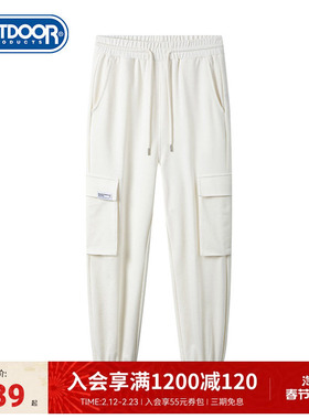 outdoor products春季新款女式大口袋工装风抽绳松紧运动休闲卫裤