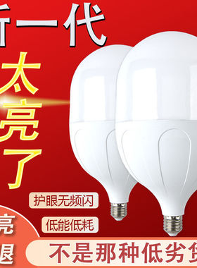 2025新款LED超高亮led节能灯泡E27螺口家用省电护眼厂房车间照明