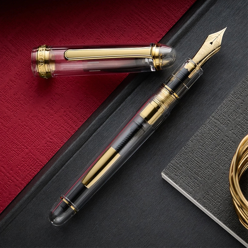 【全球限量新品】【可选编号】白金旗舰店3776世纪透明示范14K金尖钢笔PNB450日本进口高档收藏送礼颜值套装