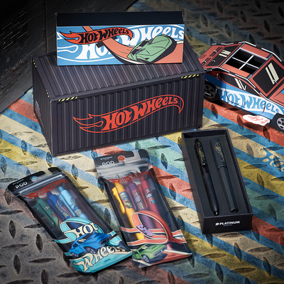 白金PLATINUM POD小爱豆风火轮限定联名中性笔0.5mm针头按动笔芯