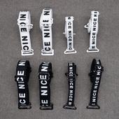 NICE字母肩带刺绣内衣肩带可外露时尚 文胸带配件细一字肩替换肩带