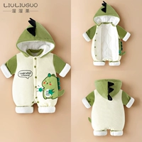 Теплый бархатный зеленый динозавр