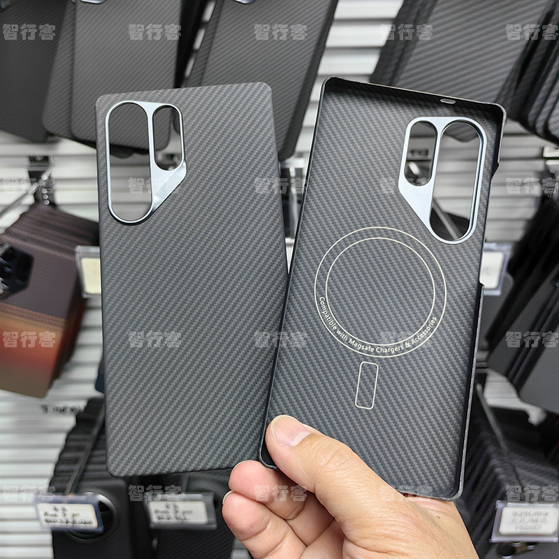 适用三星S25Ultra超轻薄凯夫拉碳纤维Magsafe磁吸S25商务手机壳