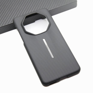 适用华为Mate60RS非凡大师超轻薄600D细纹凯夫拉碳纤维商务手机壳保护套