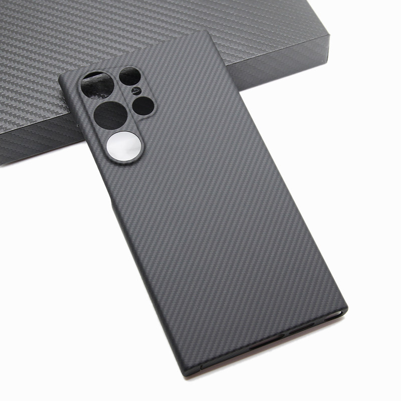 适用三星S24+盖乐世S24Ultra超轻薄600D细纹凯夫拉碳纤维手机壳