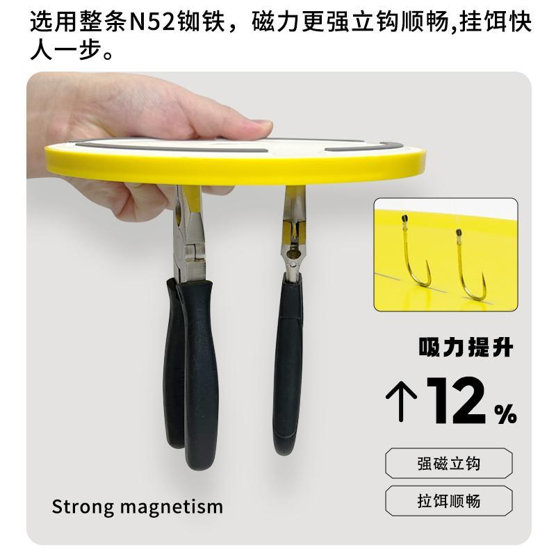 1双层饵盒鱼饵50拉饵盘盆六立钩鱼饵料开散炮盘钓箱椅水浮强磁盒 户外/登山/野营/旅行用品 饵料盒 原图主图