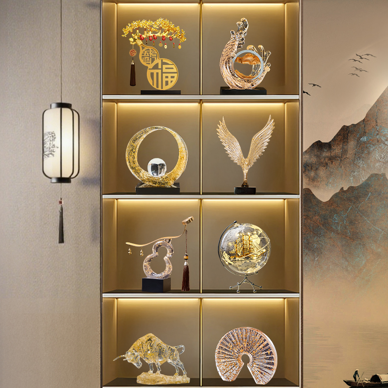 花萤高端大气上档次家居酒柜摆件