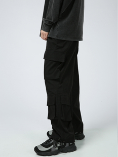 男 国潮直筒束脚抽绳休闲长裤 SeniorRole潮牌宽松多口袋工装 裤