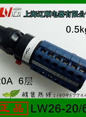 上海辽顺转换开关LW26206S单孔安装正反转快慢速转换LW39B16