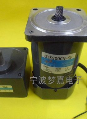 松岗200W齿轮减速电机定速电机马达220V齿轮箱6GN5K（300转）