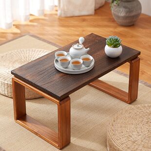 简约实木飘窗桌榻榻米茶几小矮桌子茶台家用炕桌茶艺桌坐地桌日式