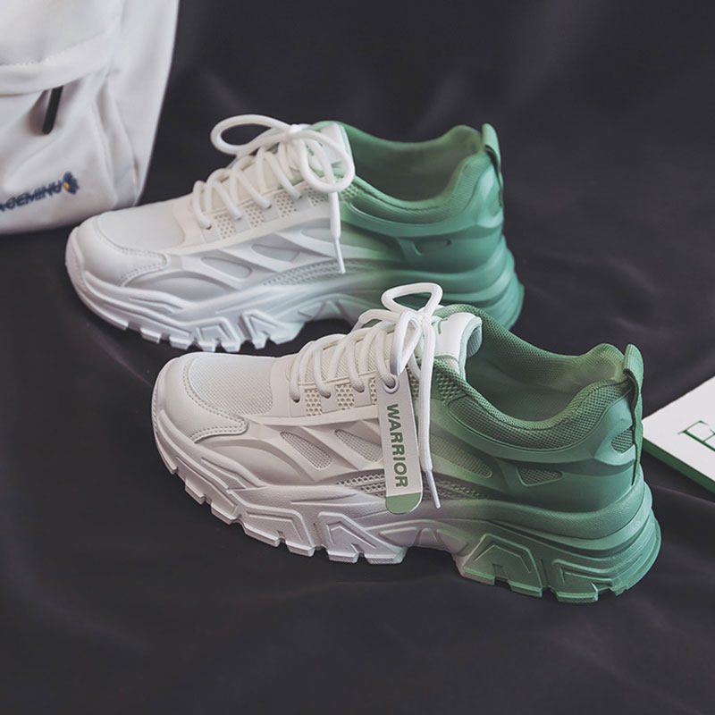 回力女鞋夏季2025年新款网面老爹鞋薄款透气ins潮厚底跑步运动鞋