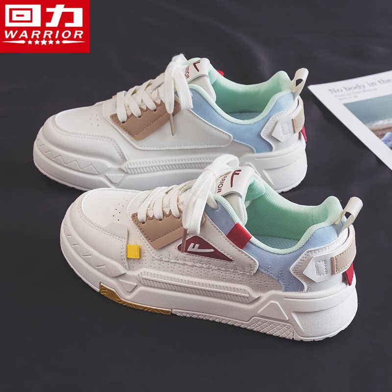 回力女鞋板鞋2026春秋新款明星同款百搭鞋子学生小众厚底休闲鞋女图片