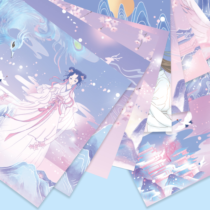 大角色古风折纸15cm双面印刷