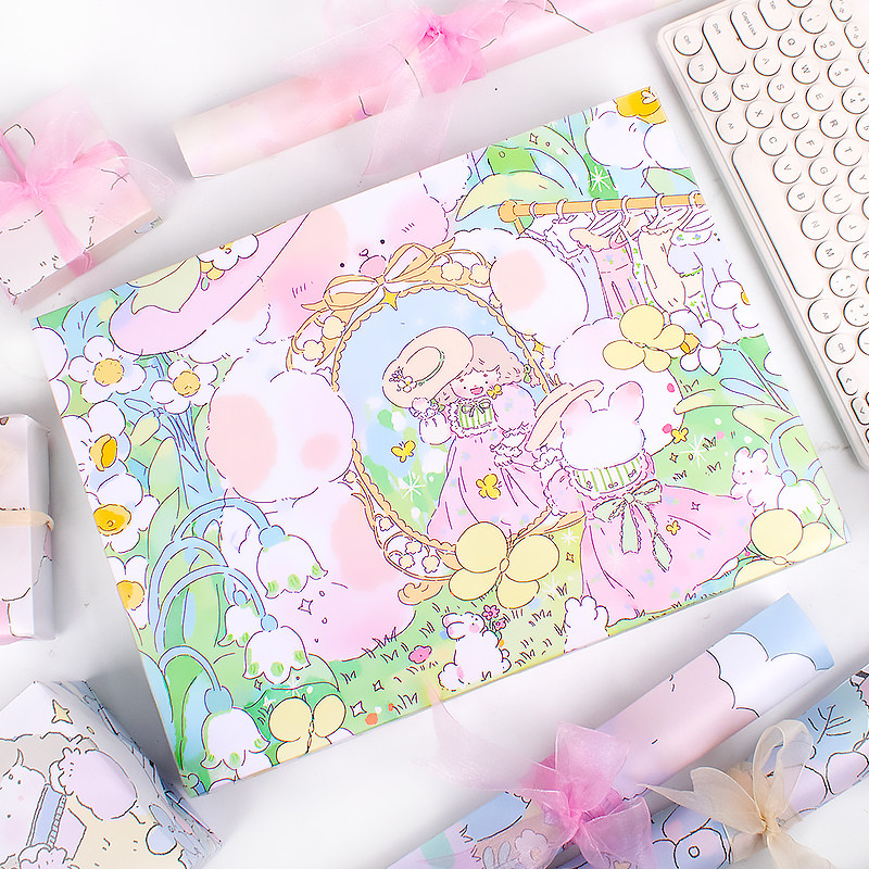 大角色可爱卡通包装纸阿满创意防水大卡纸少女心高级大尺寸大张小学生包书皮纸打包盒子送女生生日礼物包装纸,文具电教/文化用品/商务用品,包装纸/蜂窝纸,淘宝优惠券,粉丝福利购,淘宝优惠卷
