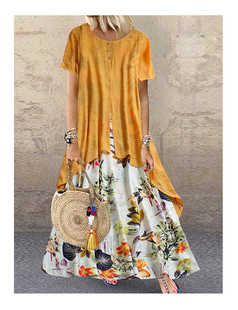 size women swing floral design large plus dress 2024