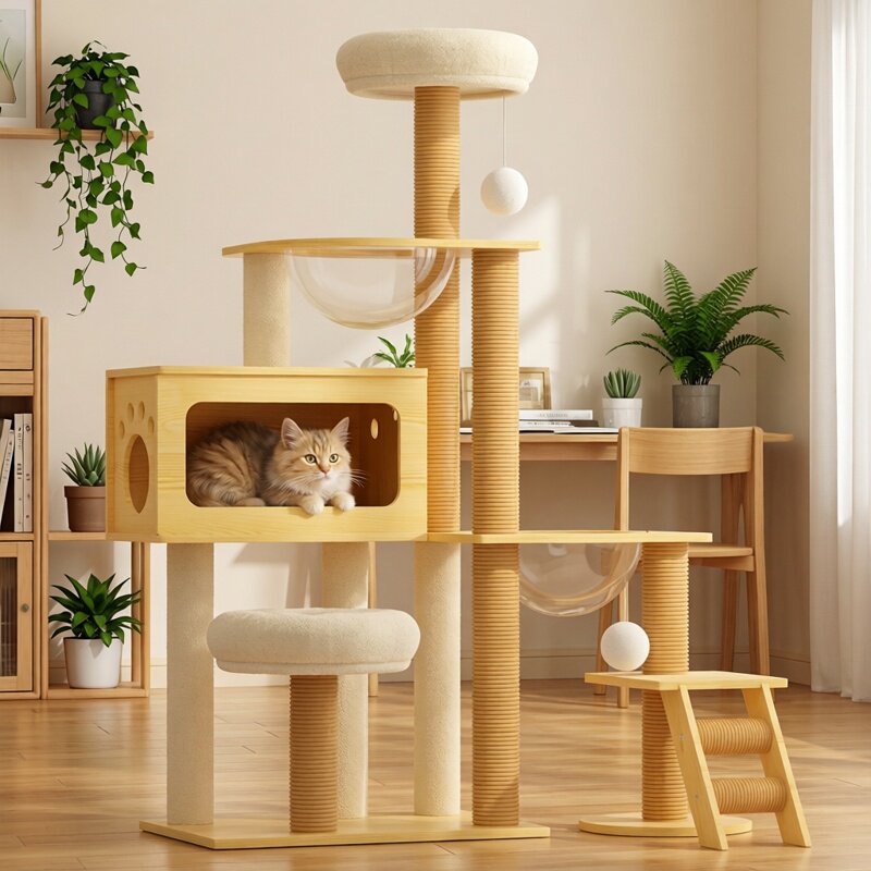 猫爬架猫窝猫树一体太空舱猫跳台猫抓架猫架特价家用大型猫咪用品