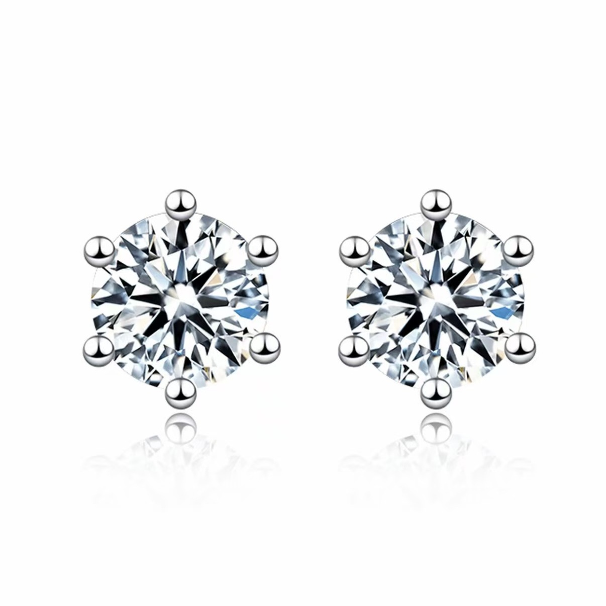 培育钻石培育钻耳钉K金耳钉