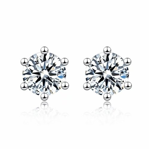 培育钻石培育钻耳钉K金耳钉